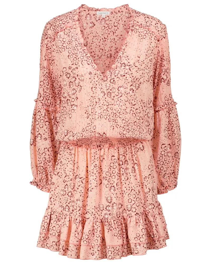 Poupette St Barth Bedrucktes Minikleid Ilona Pink