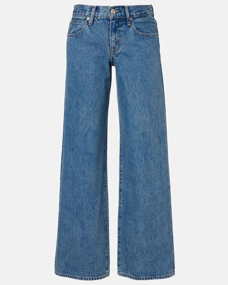 SLVRLAKE Low-Rise Wide-Leg Jeans Lexi Blau