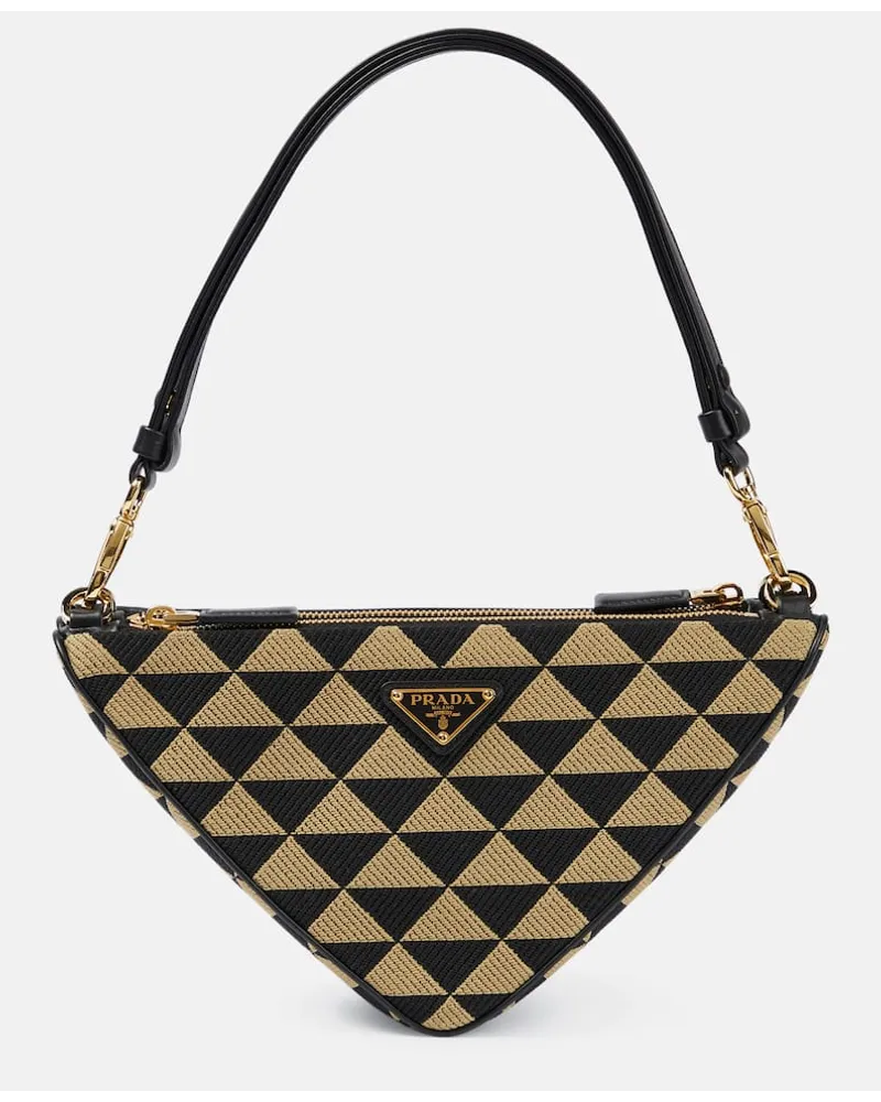 Prada Schultertasche Triangolo Mini Braun