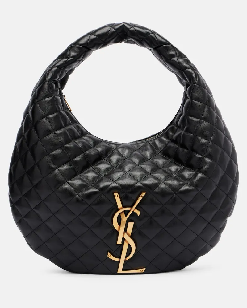 Saint Laurent Schultertasche Icare aus Leder Schwarz
