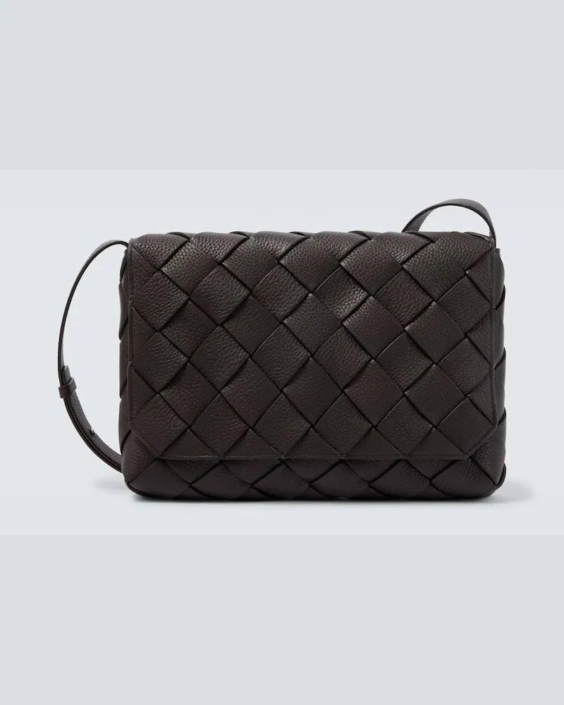 Bottega Veneta Crossbody Bag Diago Large aus Leder Braun