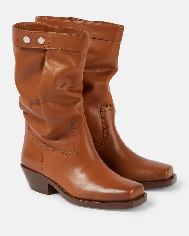 Isabel Marant Stiefel Ademe aus Leder Braun