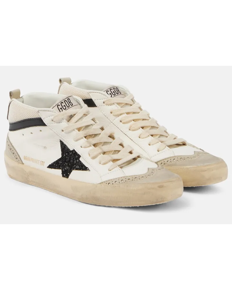 Golden Goose Sneakers Mid Star aus Leder Weiss