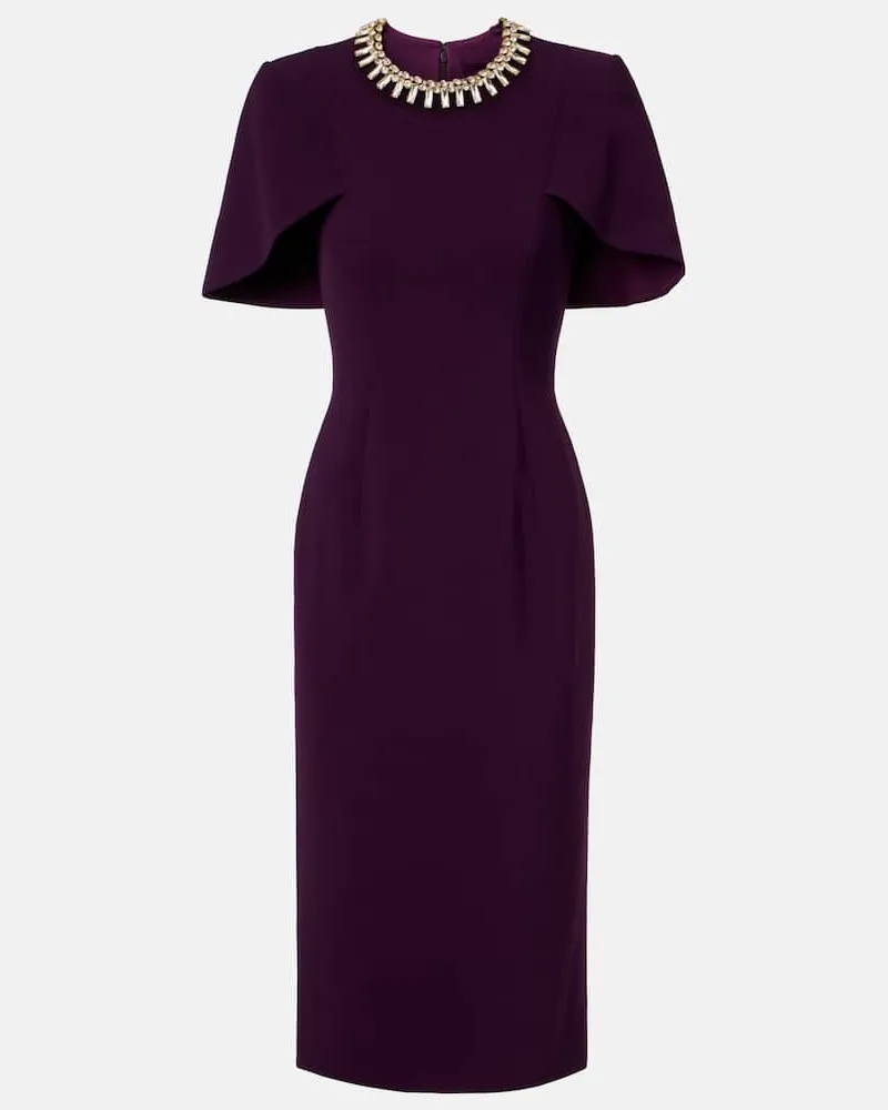 Jenny Packham Midikleid Thalia mit Kristallen Lila