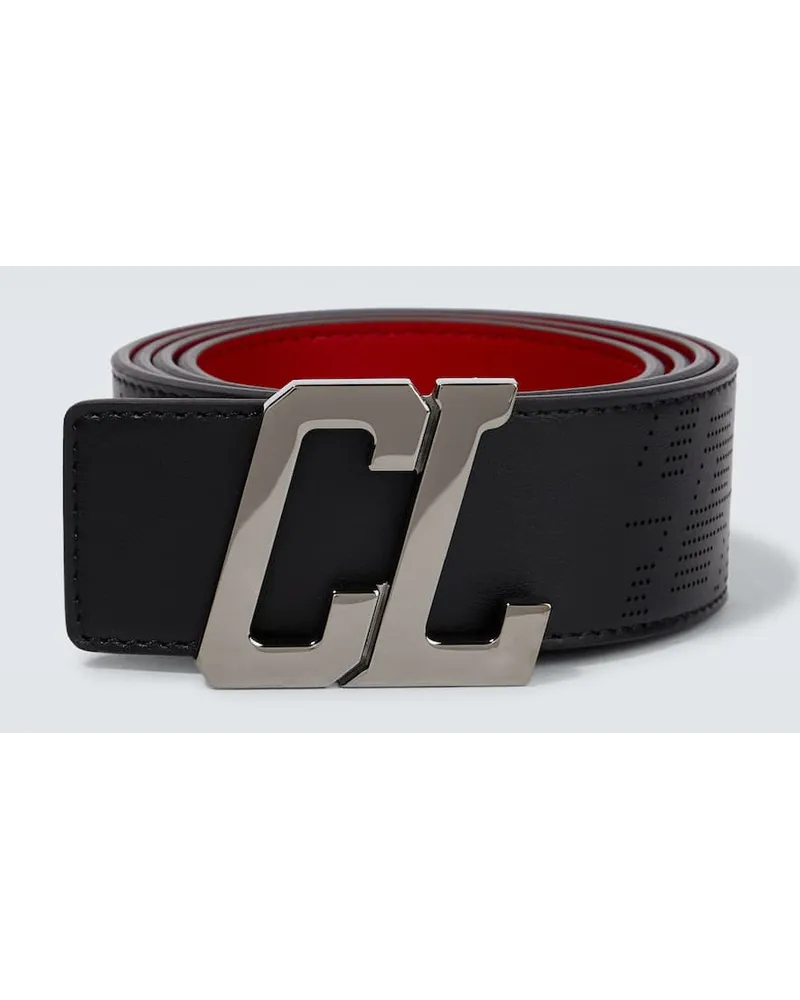 Christian Louboutin Gürtel Happy Rui CL aus Leder Schwarz