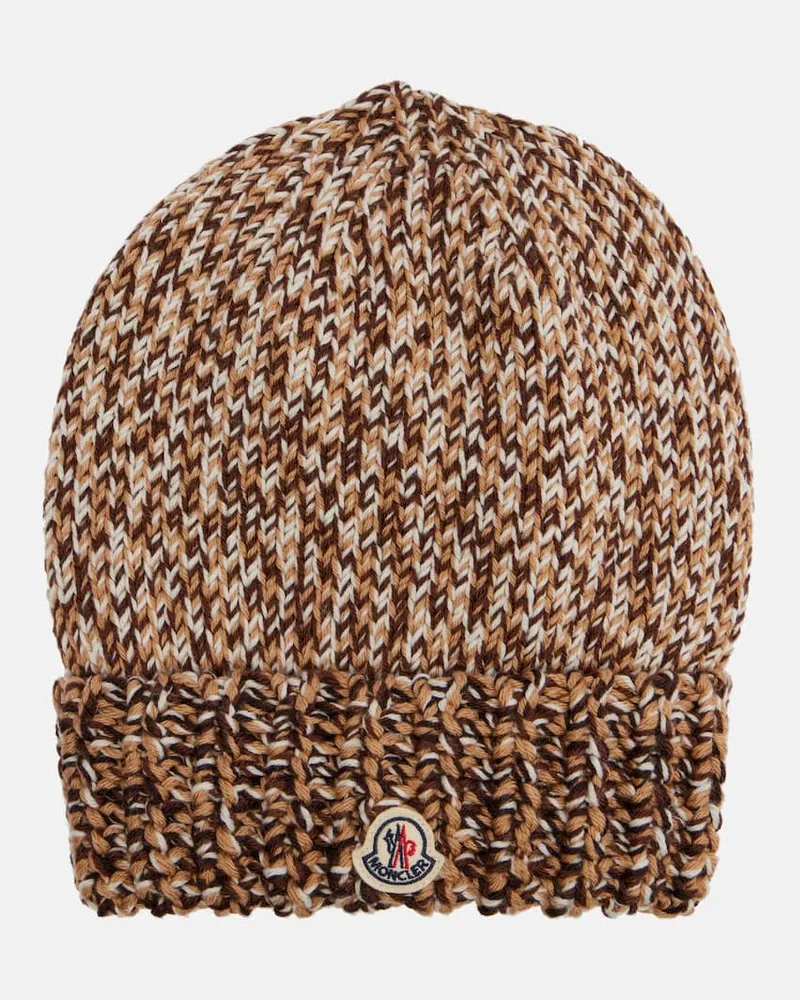 Moncler Mütze Mouliné aus Schurwolle Neutral