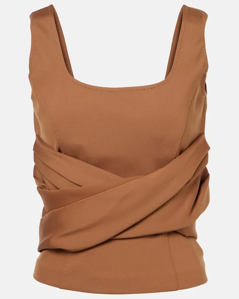 Max Mara Off-Shoulder-Top Nespola Braun
