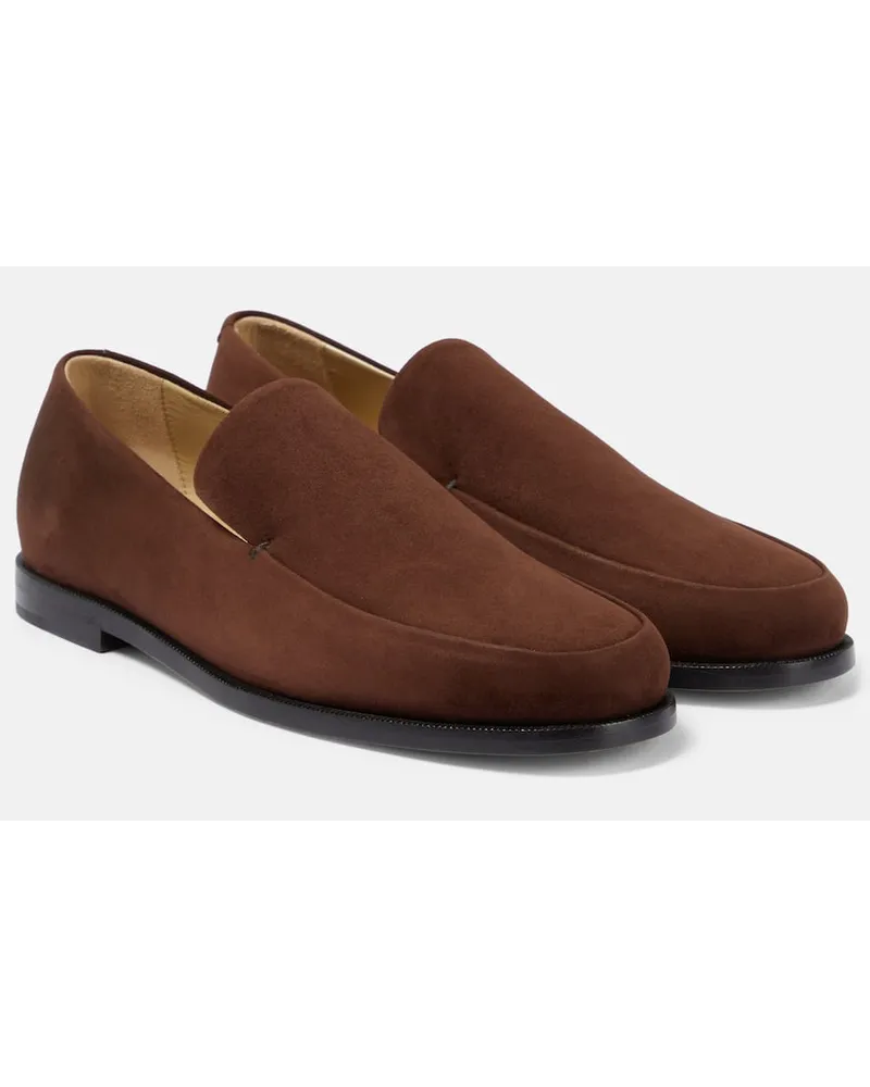 KHAITE Slip-Ons Alessio aus Veloursleder Braun