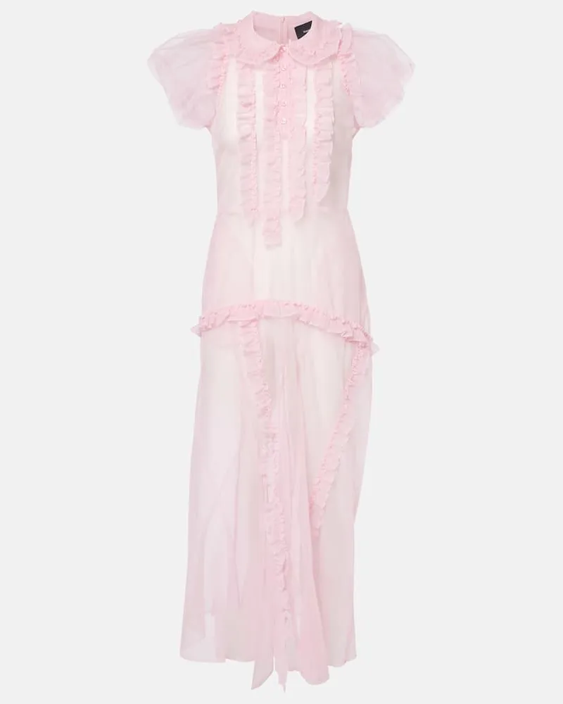 Simone Rocha Midikleid aus Tüll Pink