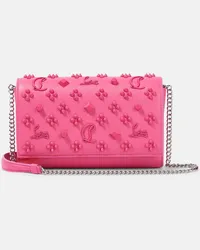 Christian Louboutin Verzierte Schultertasche Paloma aus Leder Pink