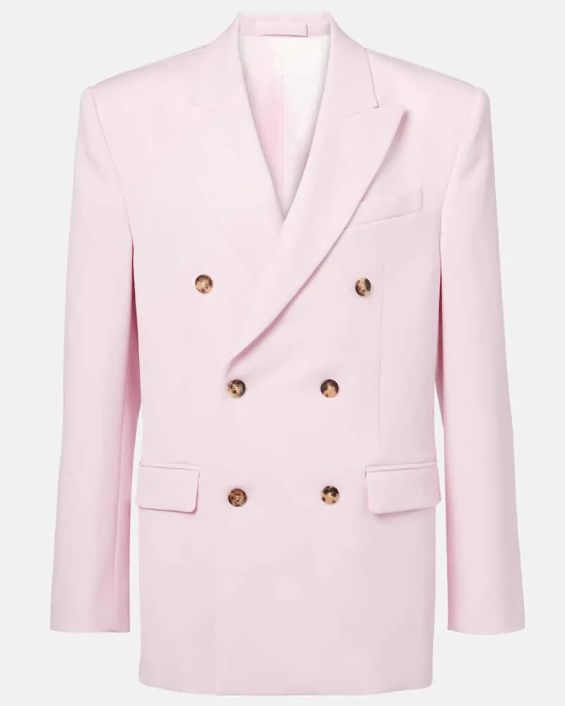 WARDROBE.NYC Blazer aus Schurwolle Rosa