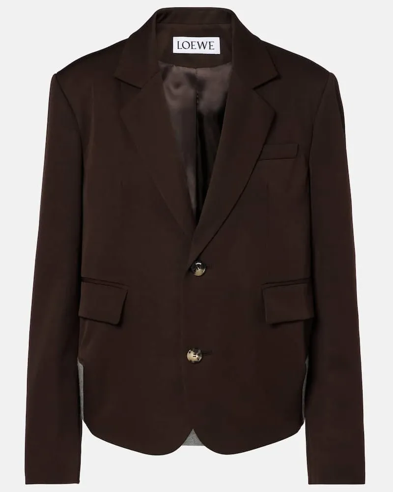 Loewe Blazer aus Wolle Braun