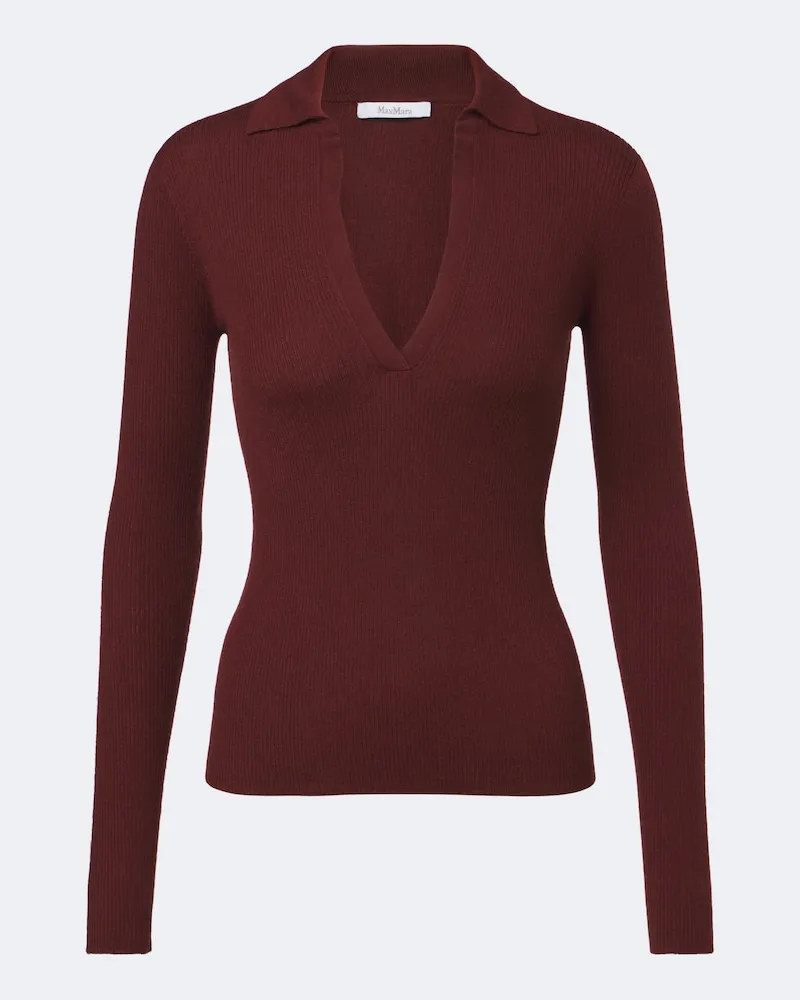 Max Mara Polopullover aus Kaschmir Braun