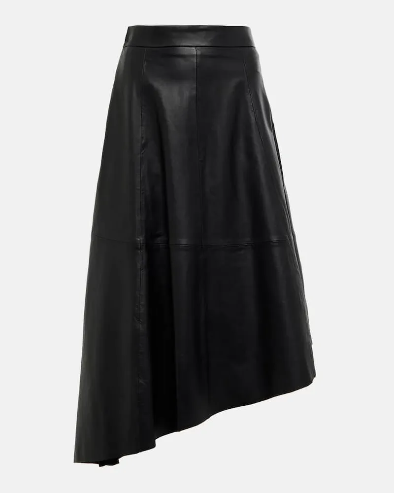 Ralph Lauren Midirock aus Leder Schwarz