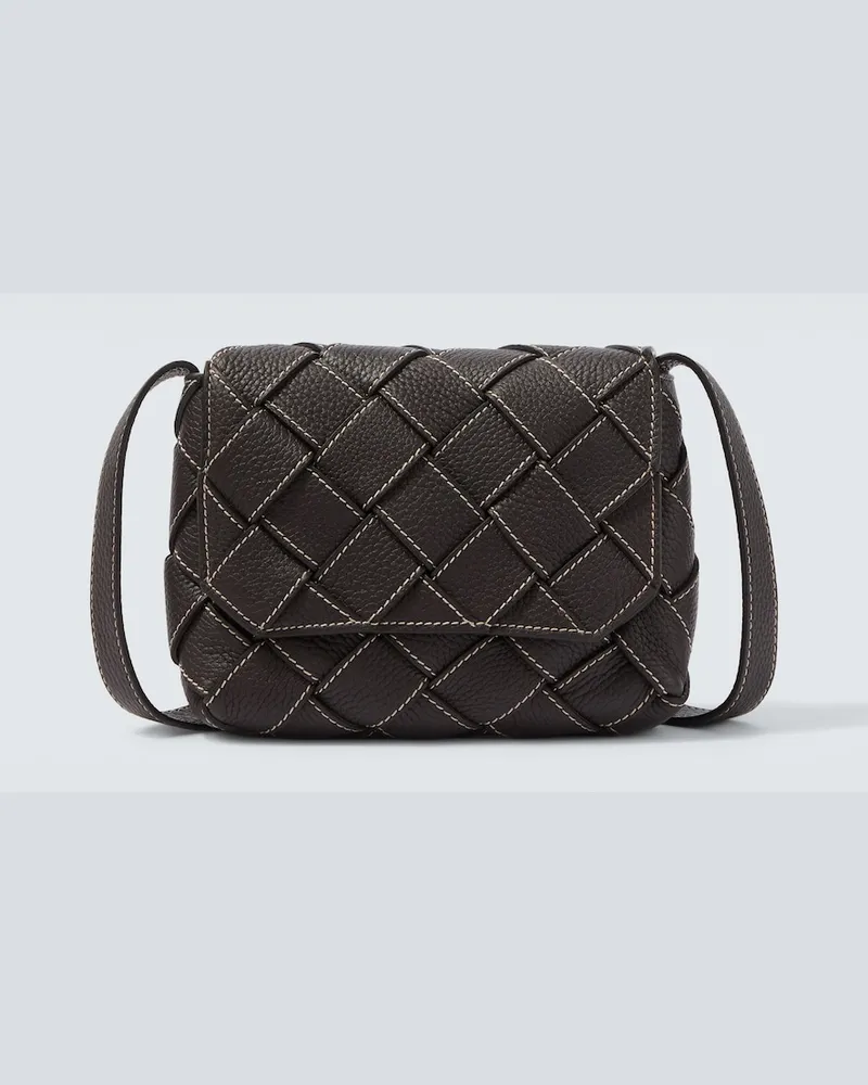 Bottega Veneta Crossbody Bag Diago aus Leder Braun