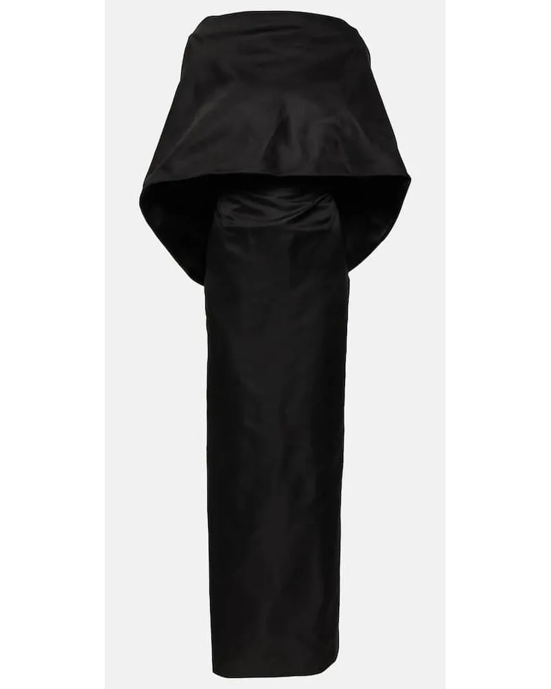 ATTICO Robe aus Seide Schwarz