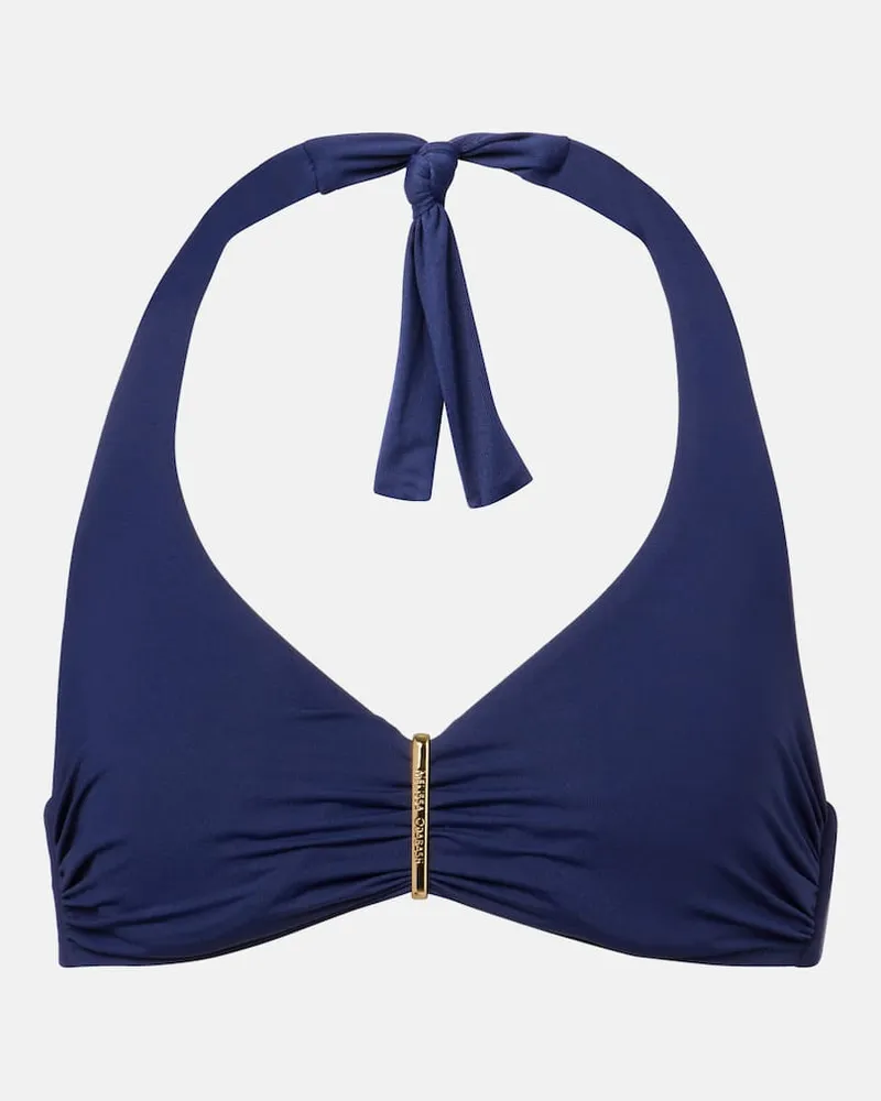 Melissa Odabash Verziertes Bikini-Oberteil Provence Blau