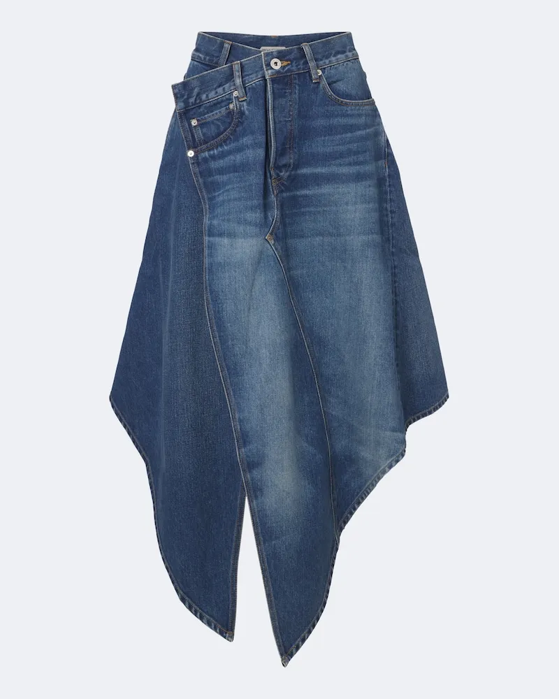 J.W.Anderson Midirock aus Denim Blau