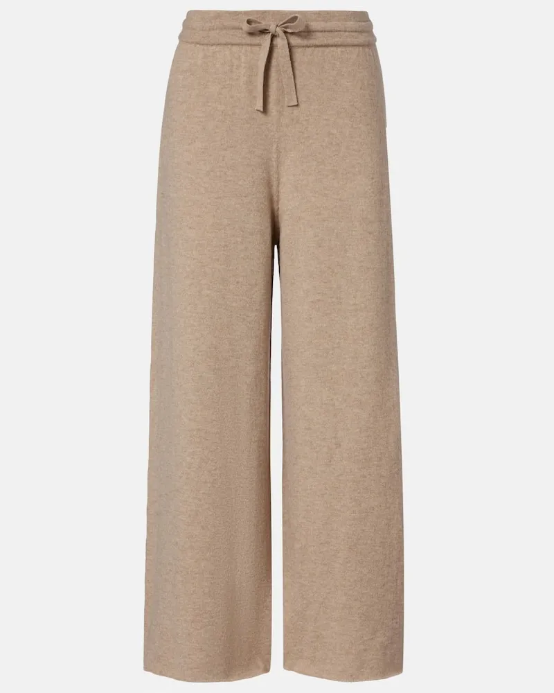 Jil Sander Weite Hose aus Kaschmir Braun