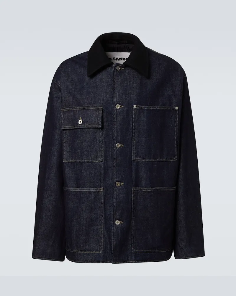Jil Sander Oversize-Jeansjacke Blau