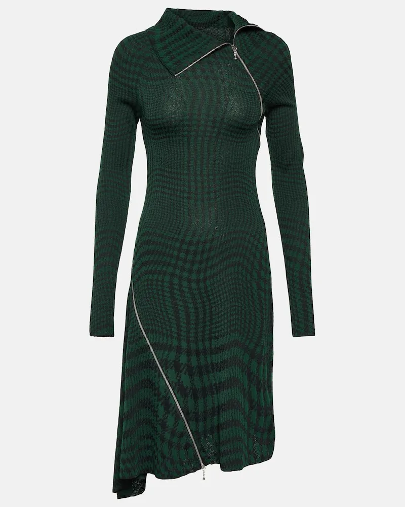 Burberry Midikleid Burberry Check aus einem Wollgemisch Grün
