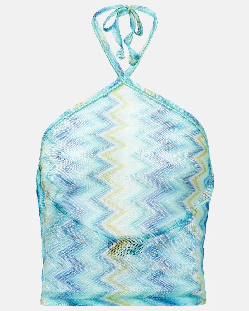 Missoni Top aus Häkelstrick Multicolor