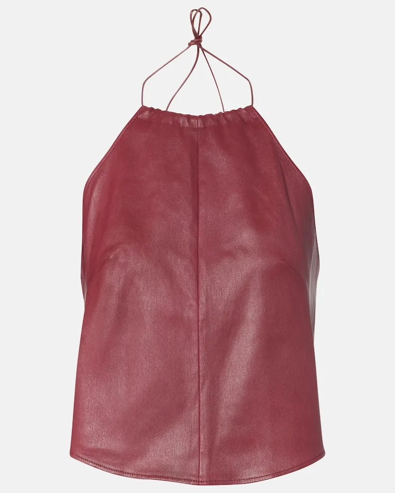 Stouls Top Rosie aus Leder Rot