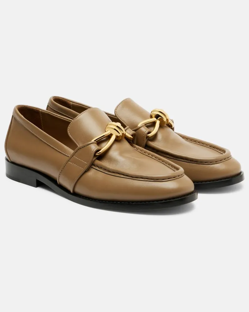 Bottega Veneta Loafers Astaire Knot aus Leder Grün