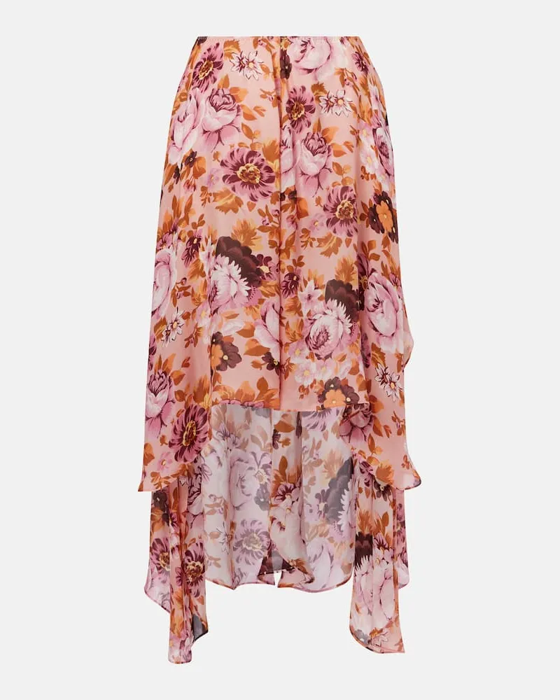 Chloé Chloé Midirock aus Seide Multicolor