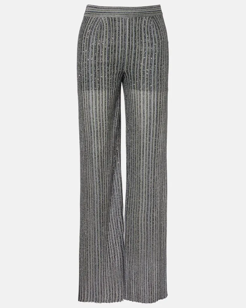 Missoni Palazzo-Hose mit Pailletten Metallic