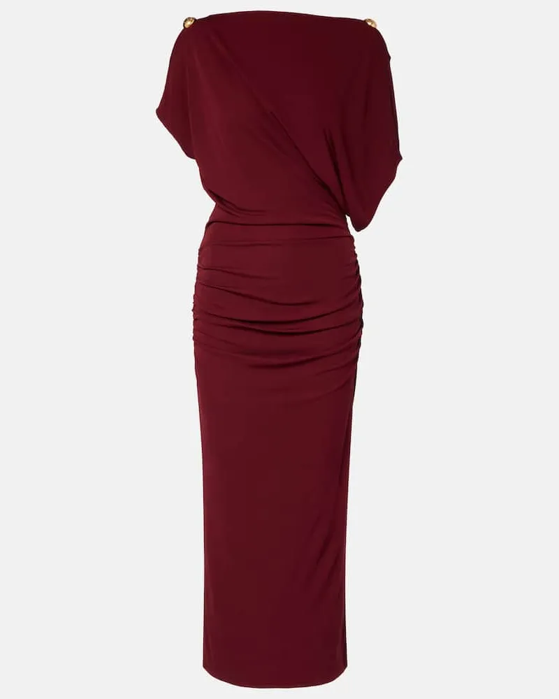 Altuzarra Verzierte Robe Brina aus Jersey Burgunderrot