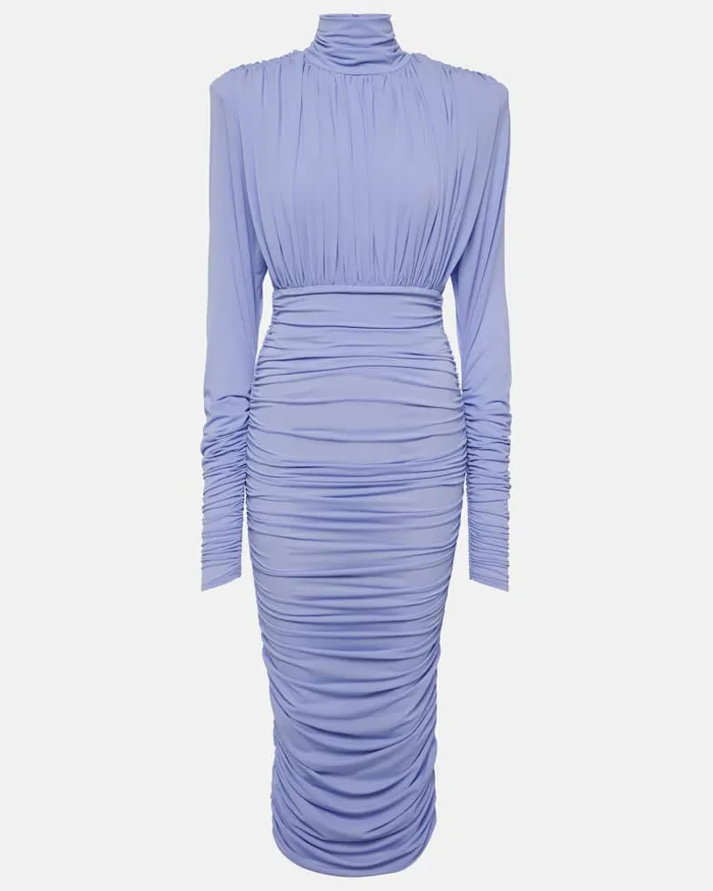 Alex Perry Midikleid aus Jersey Violett