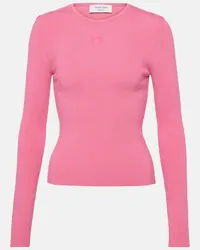 Marine Serre Top Core aus Jersey Pink