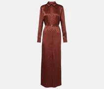 Hemdblusenkleid GG aus Satin