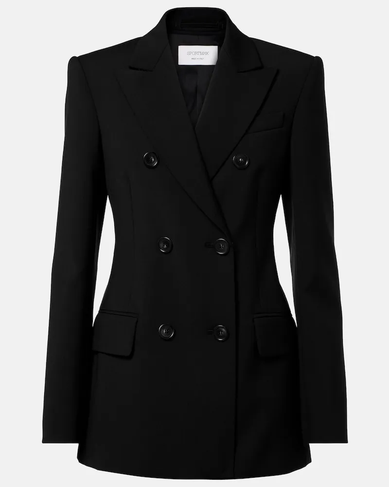 SPORTMAX Blazer aus Schurwolle Schwarz