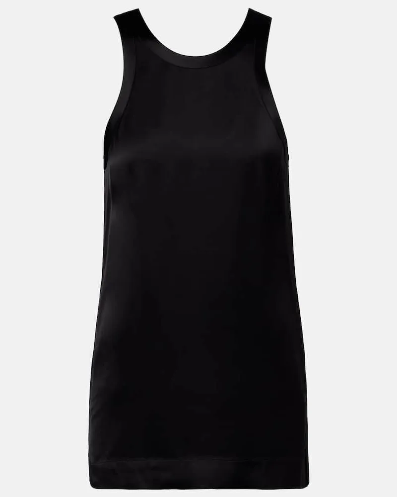 Totême Top aus Satin Schwarz