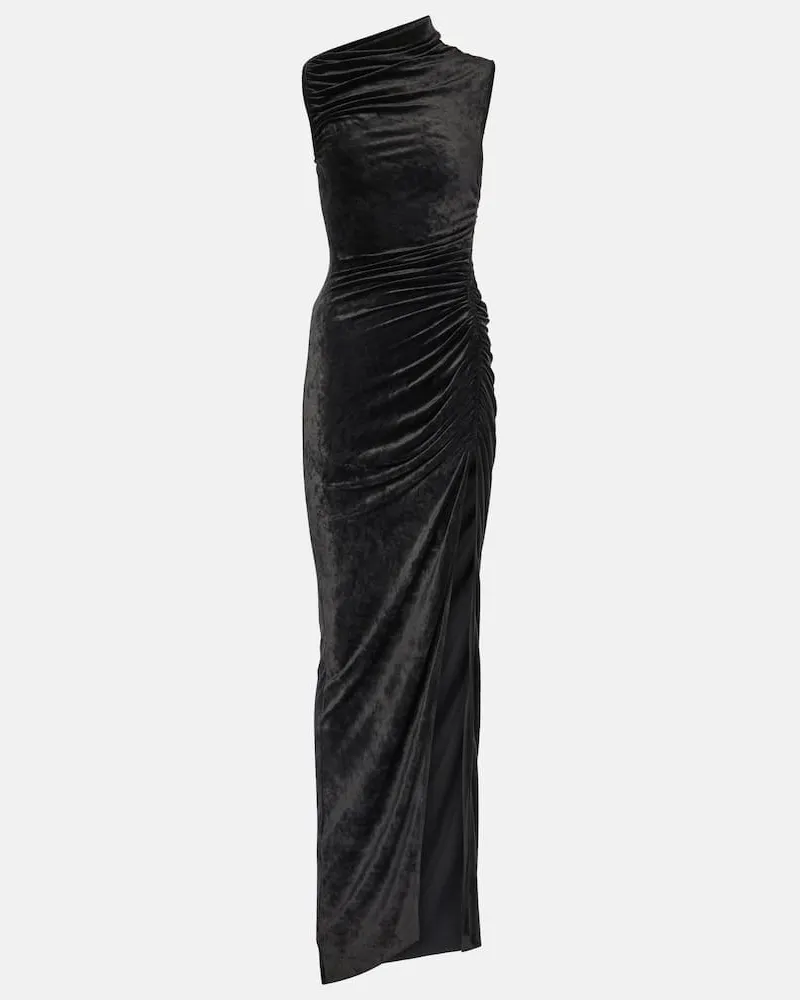Rick Owens Robe Svita aus Samt Schwarz