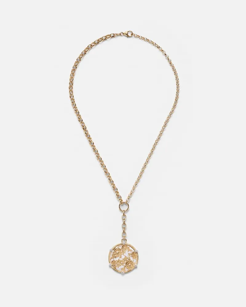 FOUNDRAE Halskette Blossoms - Resilience aus 18kt Gelbgold mit Diamanten Gold