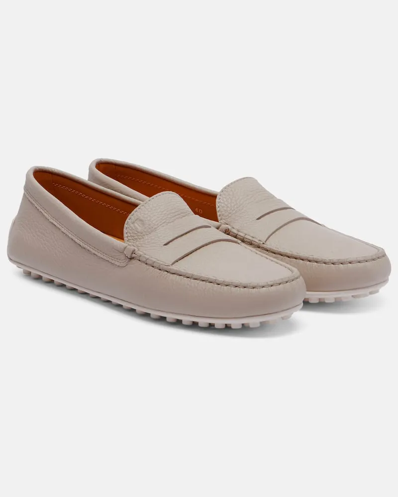 TOD'S Loafers City Gommino aus Leder Grau