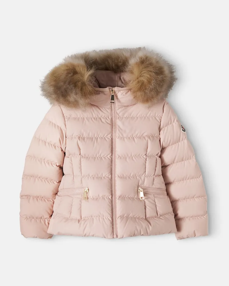 Moncler Daunenjacke Boedette mit Lammfell Rosa
