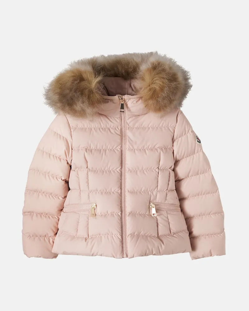 Moncler Daunenjacke Boedette mit Lammfell Rosa
