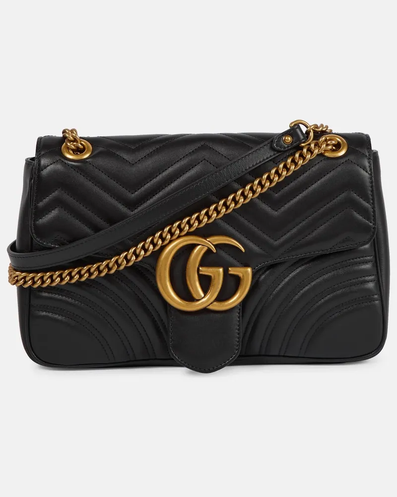 Gucci Schultertasche GG Marmont Medium Schwarz