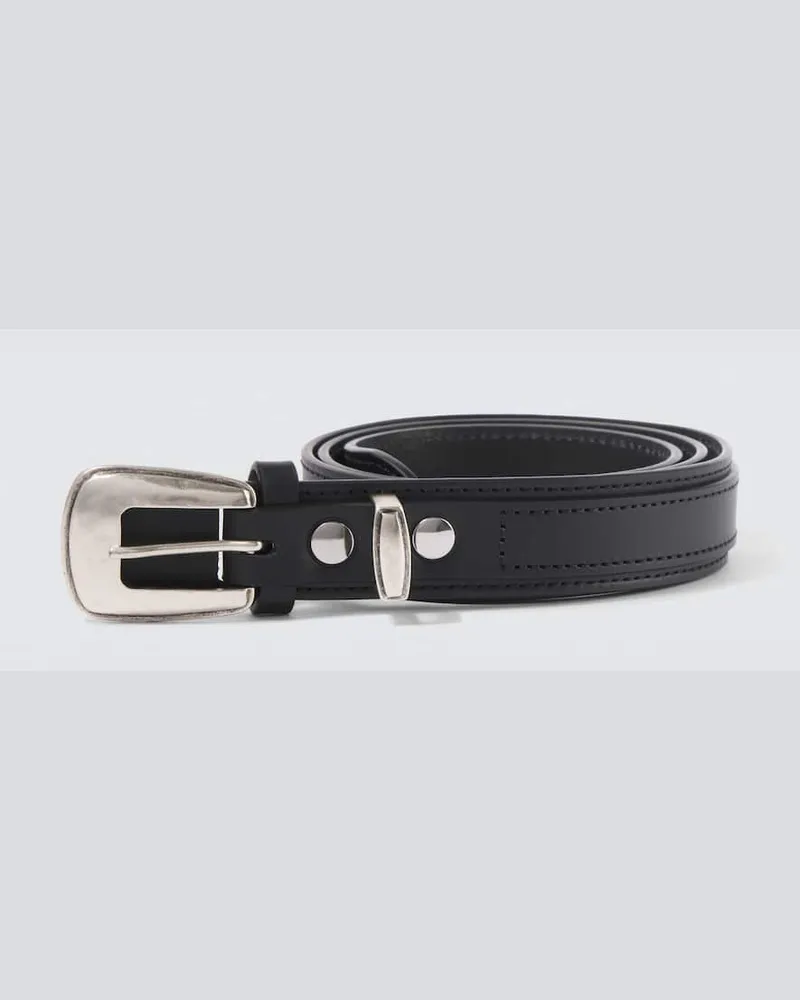 Christophe Lemaire Gürtel Minimal Western aus Leder Schwarz