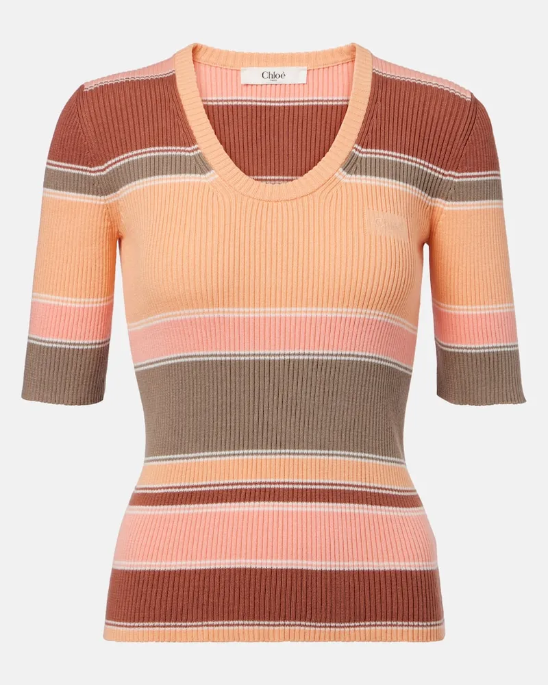 Chloé Chloé Top aus Rippstrick Multicolor