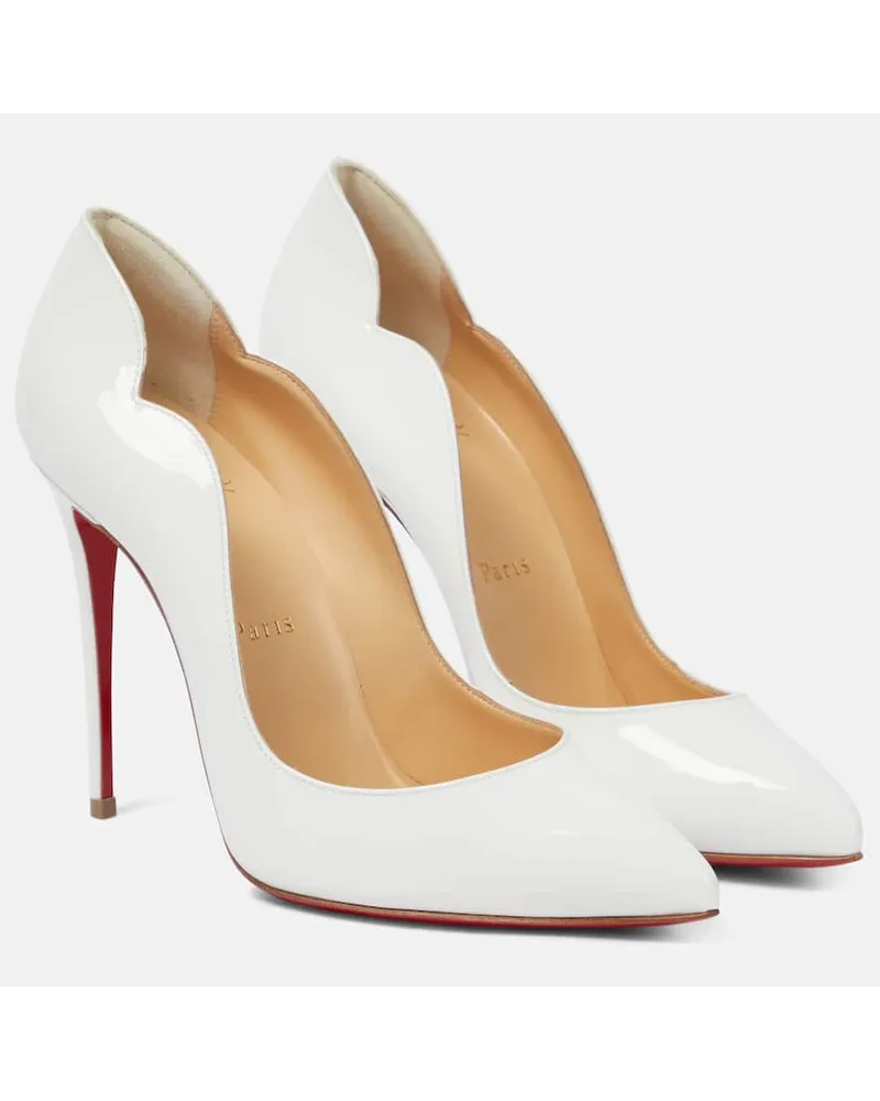 Christian Louboutin Pumps Hot Chick 100 aus Lackleder Weiss