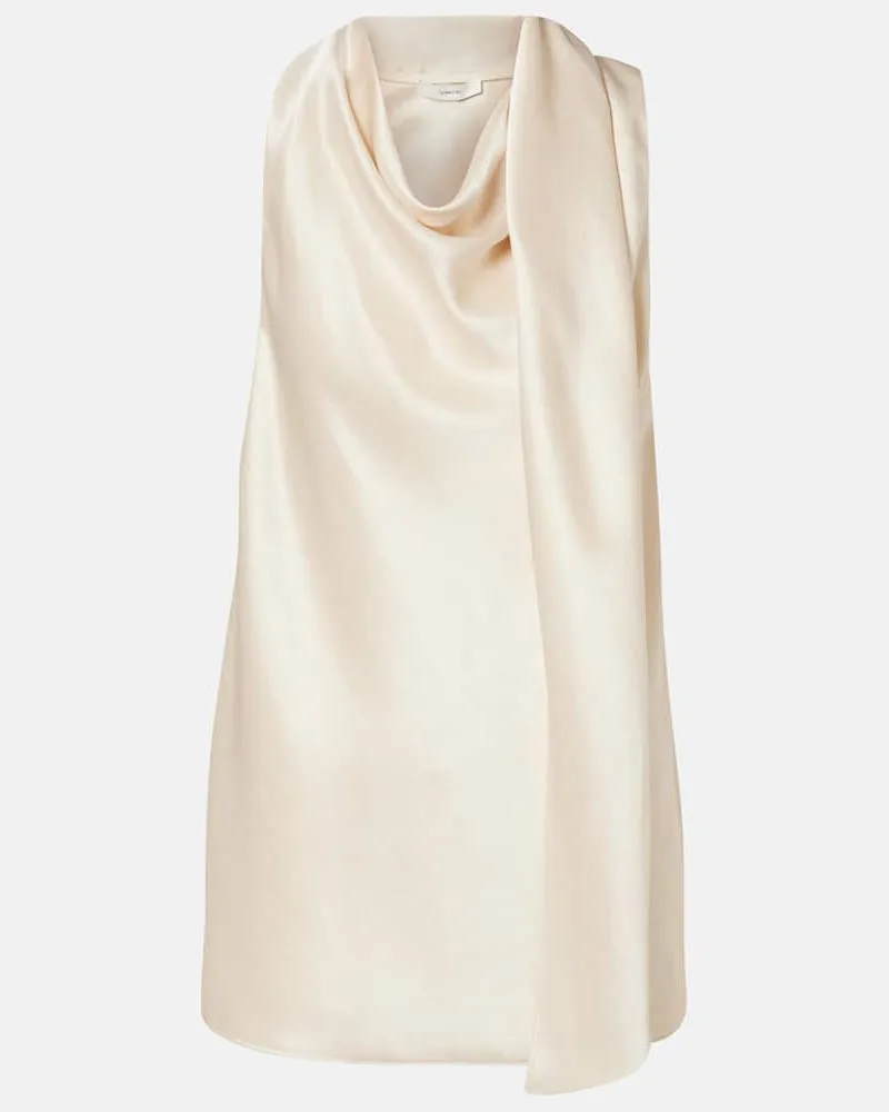 Vince Top aus Satin Weiß