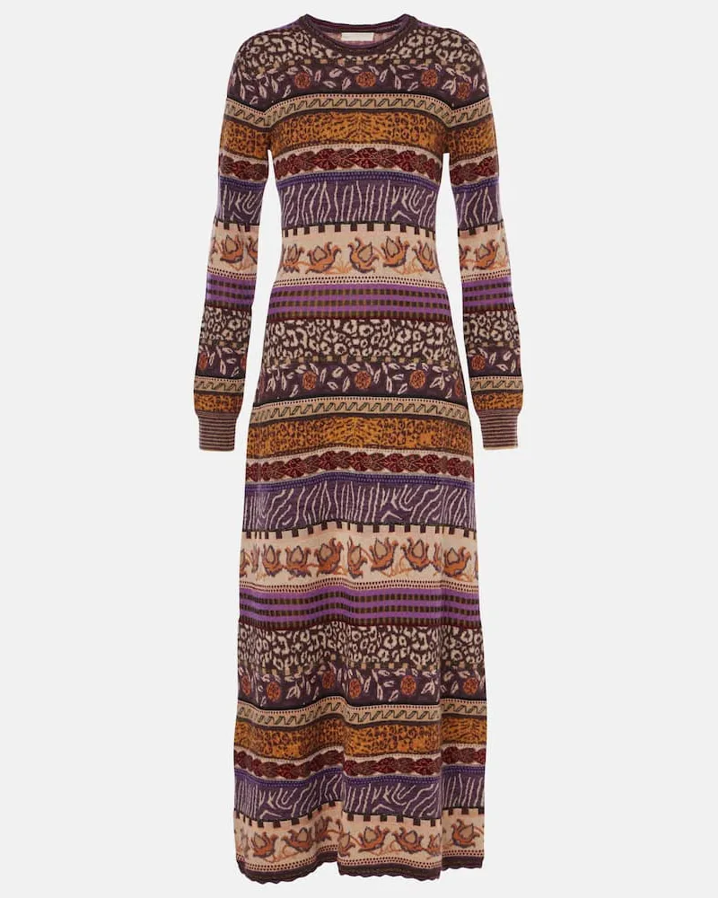 Ulla Johnson Maxikleid Paloma aus Jacquard Multicolor