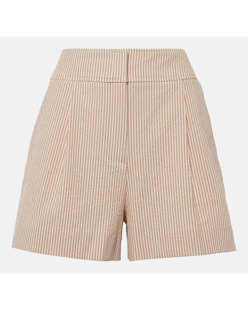 Veronica Beard High-Rise Shorts Haina aus Seersucker Multicolor