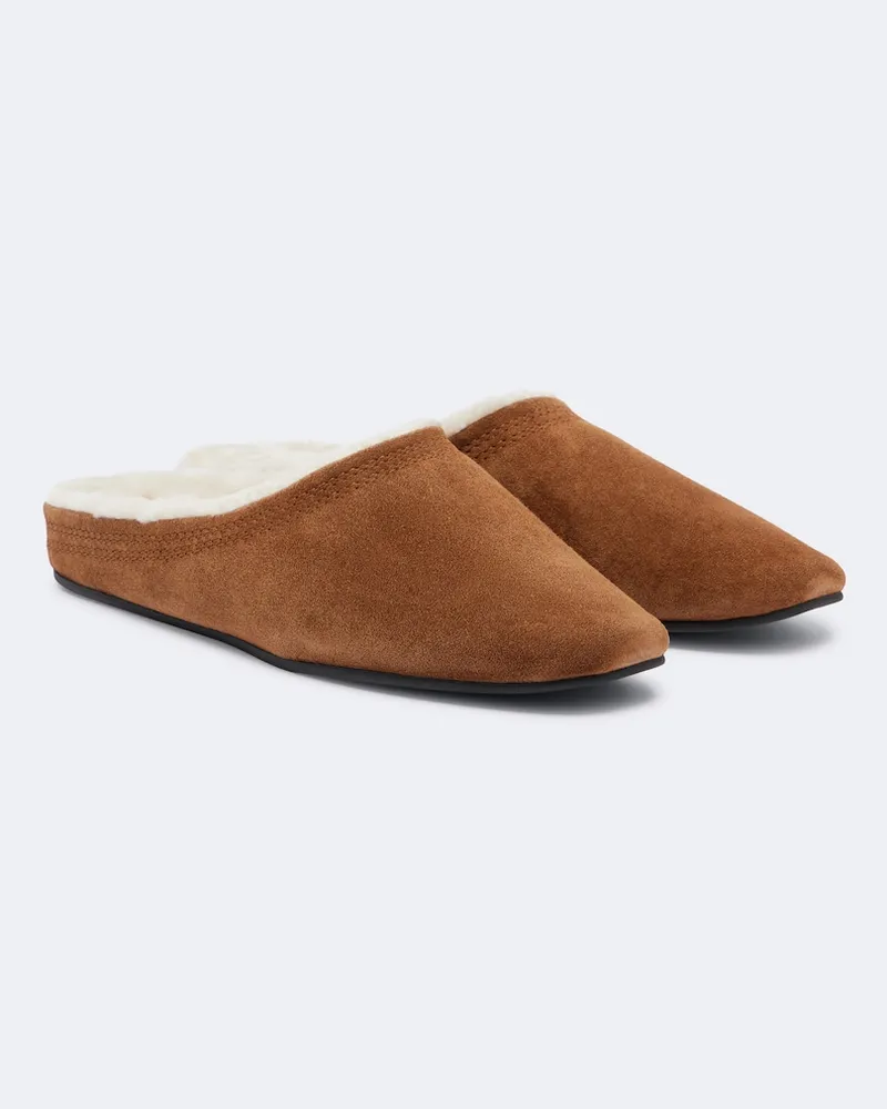 Veronica Beard Mules Narcisa aus Veloursleder Braun