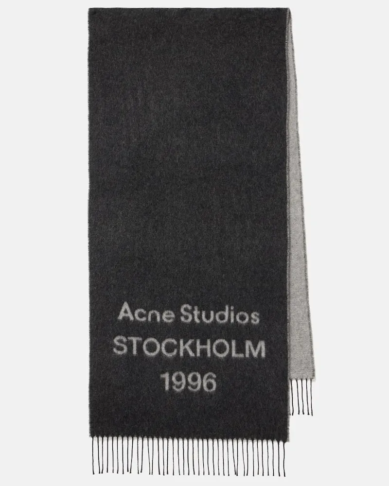 Acne Studios Schal aus Wolle Schwarz